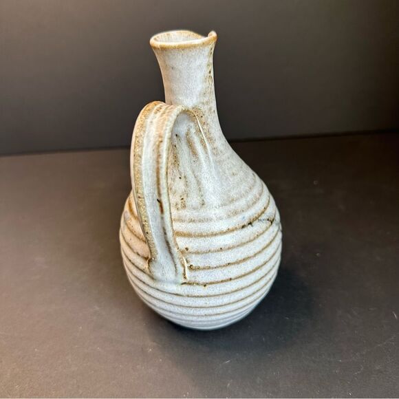 Artisan Art Pottery Pitcher Vase Signed 6.5x5x2 - Picture 5 of 5